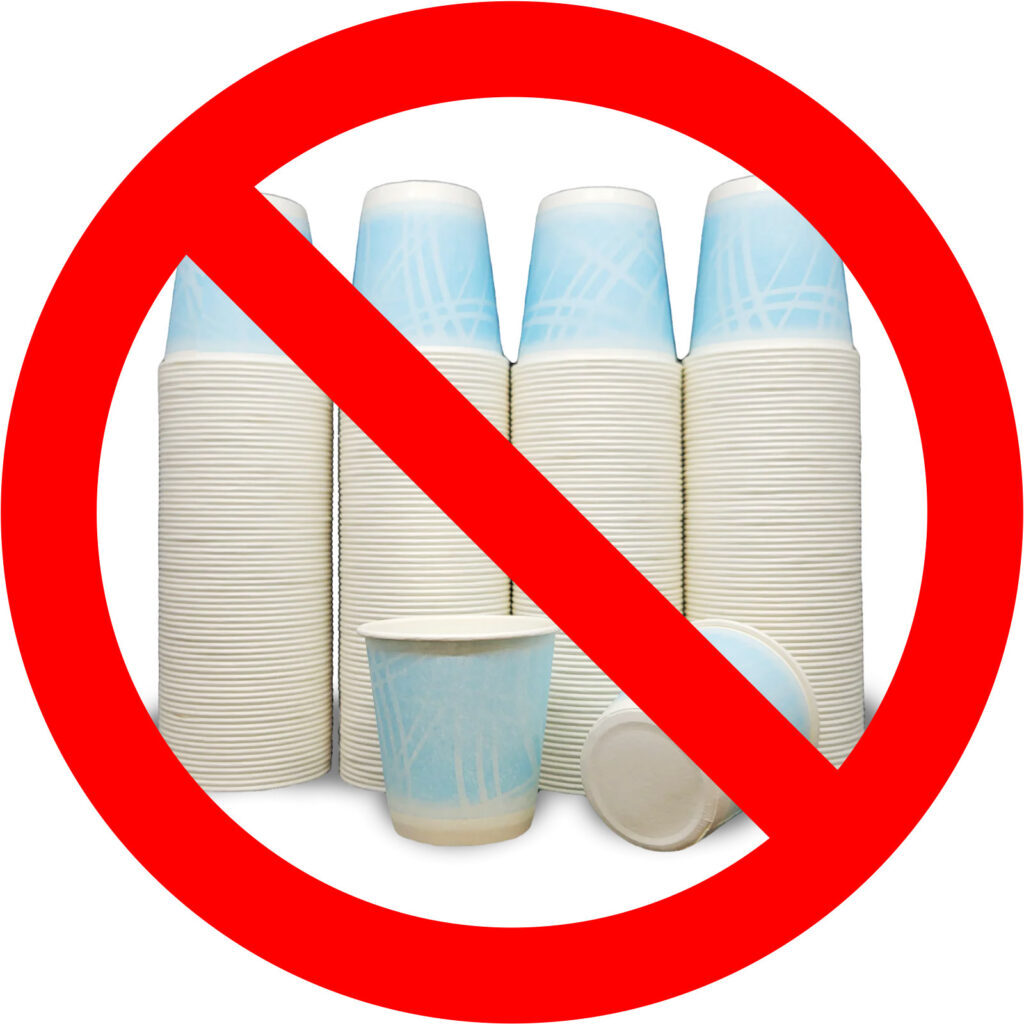 No disposable cups